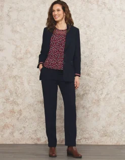 Christine Laure Habillées|Vestes*Blazer crêpe marine