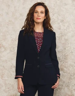Christine Laure Habillées|Vestes*Blazer crêpe marine