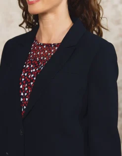 Christine Laure Habillées|Vestes*Blazer crêpe marine