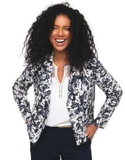 Christine Laure Habillées|Vestes*Blazer imprimé marine