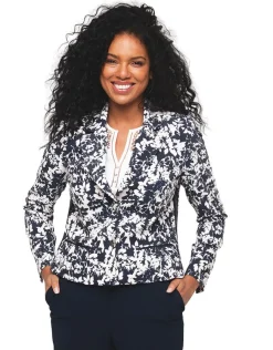 Christine Laure Habillées|Vestes*Blazer imprimé marine