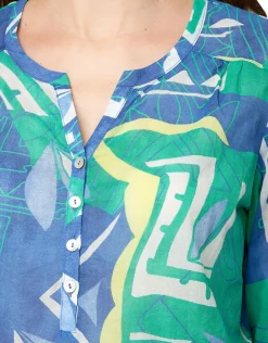 Christine Laure Chemisiers & Blouses|Hauts*Blouse 100% coton bleu