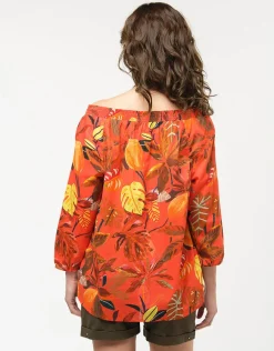 Christine Laure Chemisiers & Blouses|Hauts*Blouse 100% coton orange
