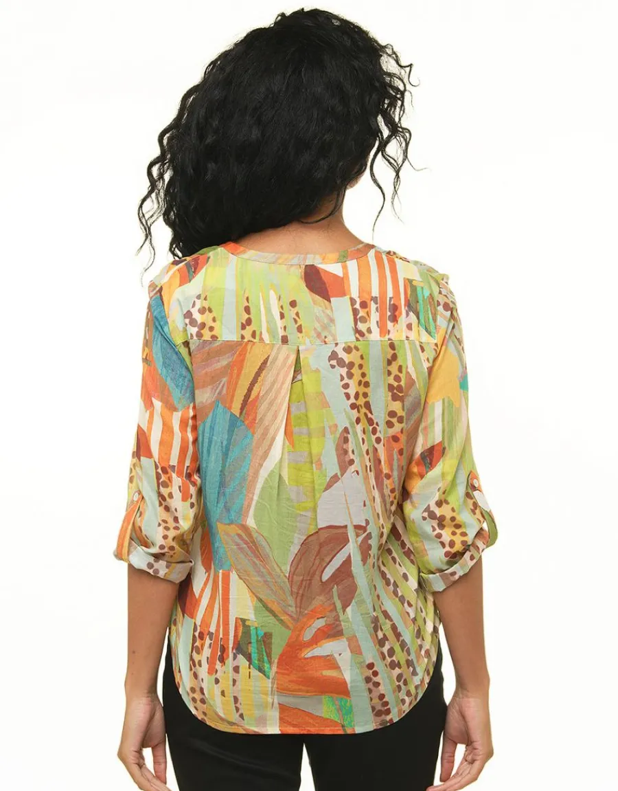 Christine Laure Chemisiers & Blouses|Hauts*Blouse 100% coton vert