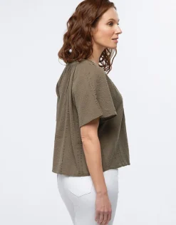 Christine Laure Chemisiers & Blouses|Hauts*Blouse ample coton kaki