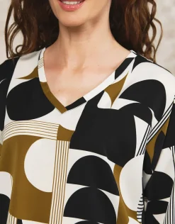 Christine Laure Hauts|Chemisiers & Blouses*Blouse ample motif blanc