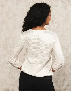 Christine Laure Chemisiers & Blouses|Hauts*Blouse bijoux blanc