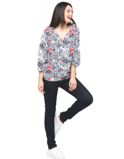 Christine Laure Chemisiers & Blouses|Hauts*Blouse blanche fleurs