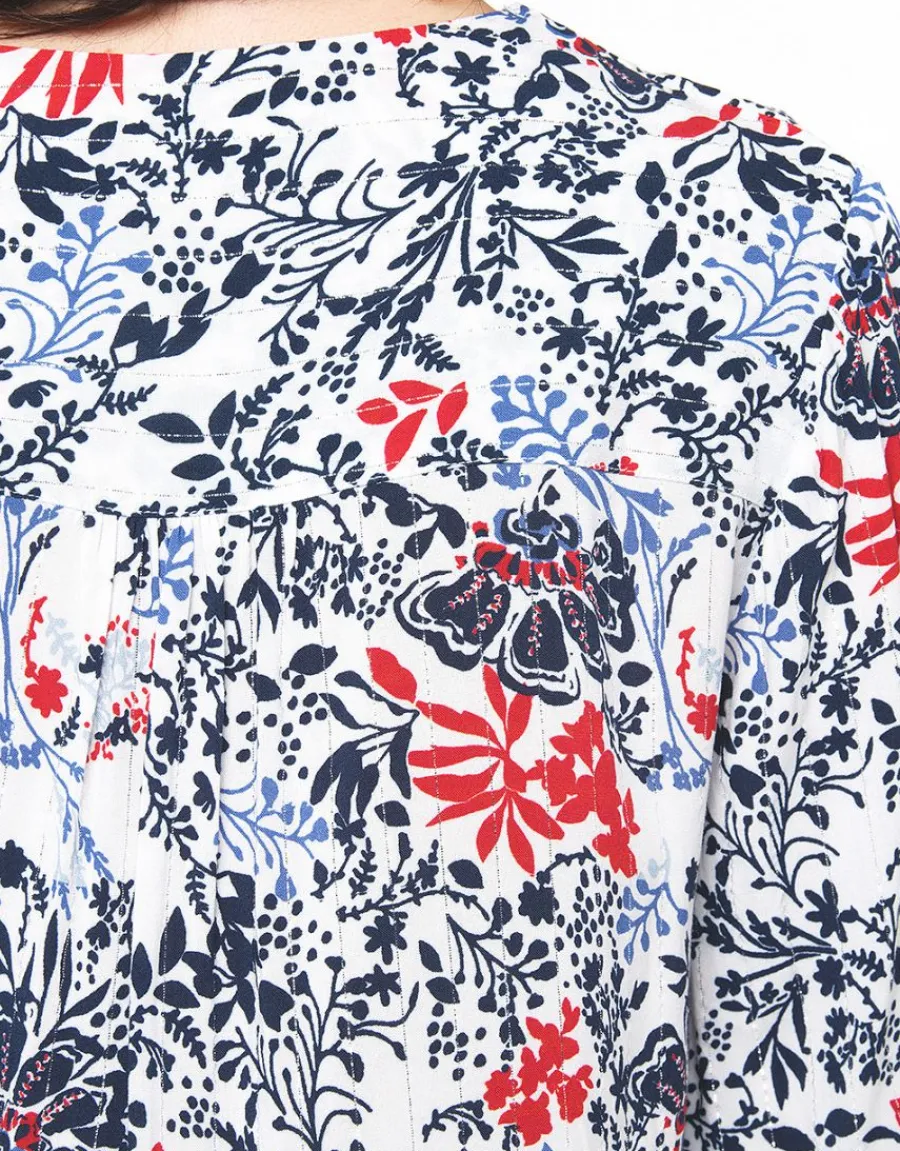 Christine Laure Chemisiers & Blouses|Hauts*Blouse blanche fleurs