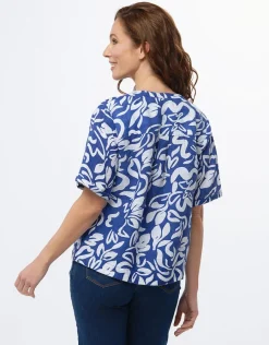 Christine Laure Chemisiers & Blouses|Hauts*Blouse bleu coton