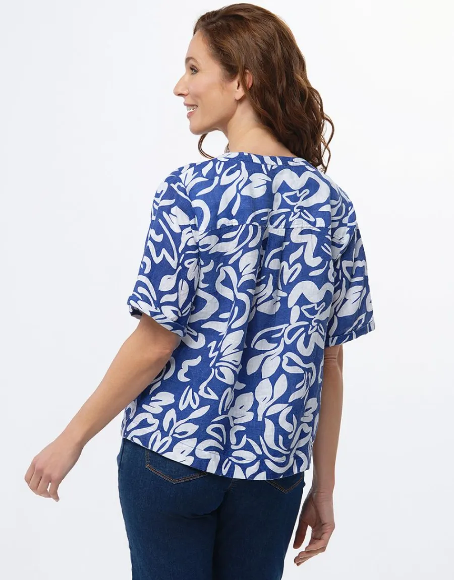 Christine Laure Chemisiers & Blouses|Hauts*Blouse bleu coton