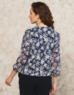 Christine Laure Chemisiers & Blouses|Hauts*Blouse bleu fleuri