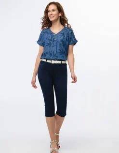 Christine Laure Hauts|Chemisiers & Blouses*Blouse bleu lyocell