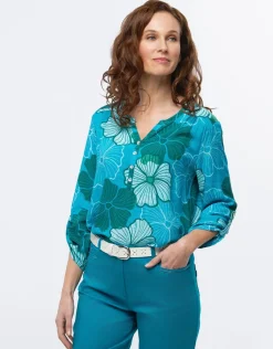 Christine Laure Chemisiers & Blouses|Hauts*Blouse bleu motif