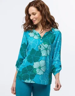 Christine Laure Chemisiers & Blouses|Hauts*Blouse bleu motif