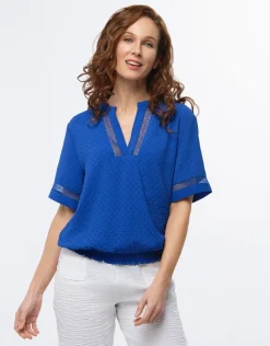 Christine Laure Chemisiers & Blouses|Hauts*Blouse bleu roi