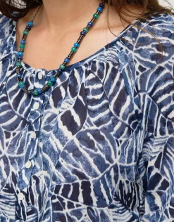 Christine Laure Chemisiers & Blouses|Hauts*Blouse bleue 100% coton