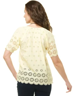 Christine Laure Chemisiers & Blouses|Hauts*Blouse broderie jaune