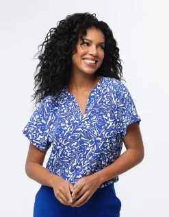 Christine Laure Chemisiers & Blouses|Hauts*Blouse chic imprimé bleu