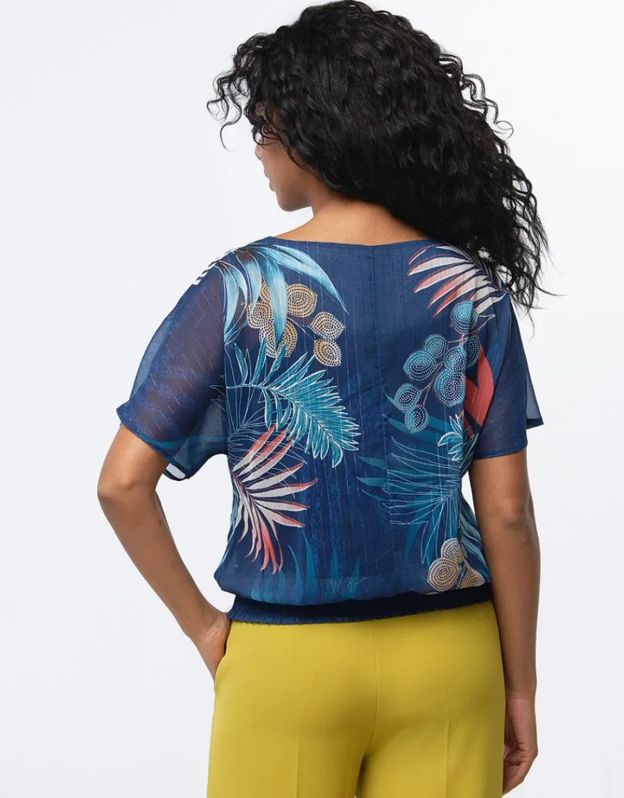 Christine Laure Chemisiers & Blouses|Hauts*Blouse chic voile bleu