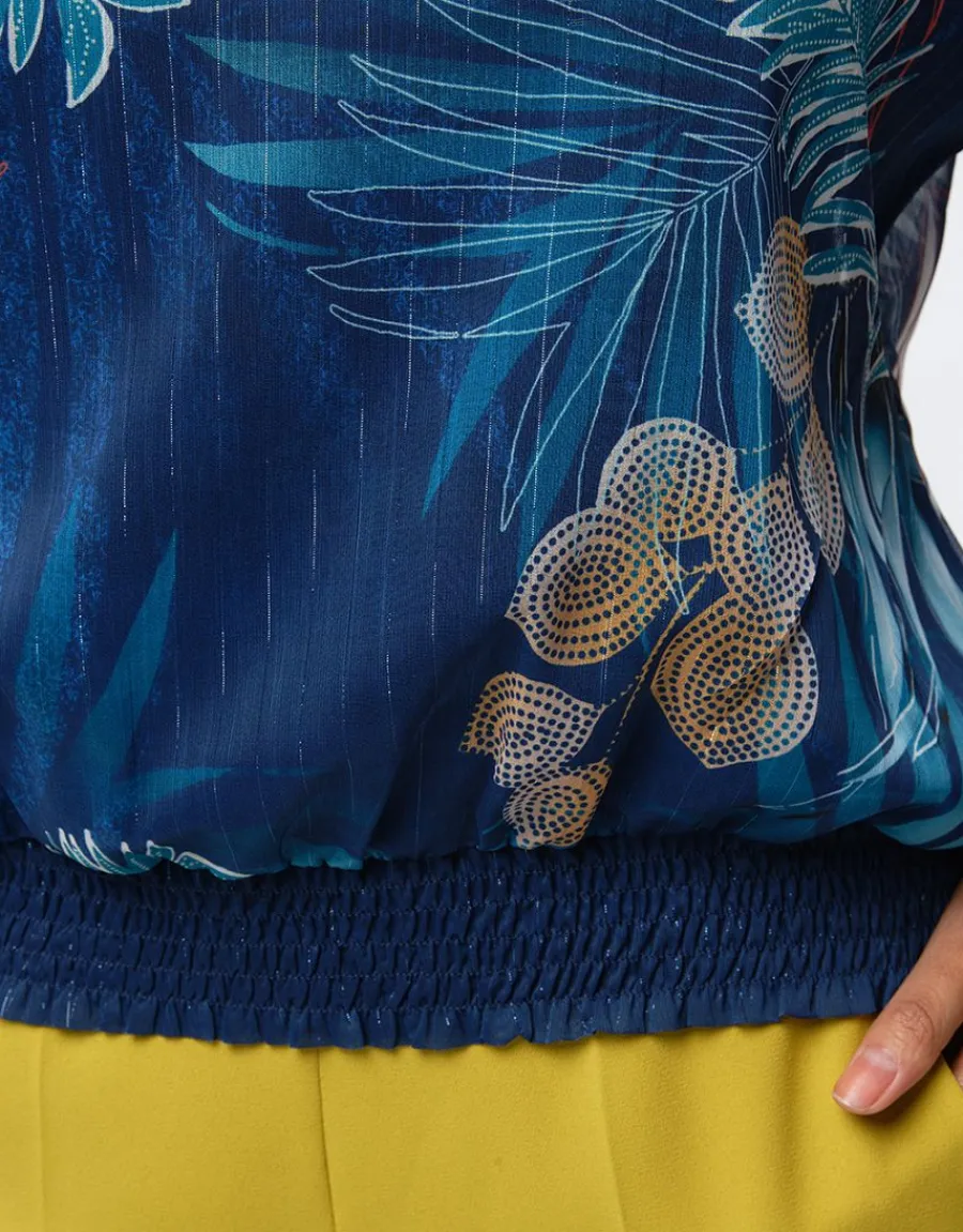 Christine Laure Chemisiers & Blouses|Hauts*Blouse chic voile bleu