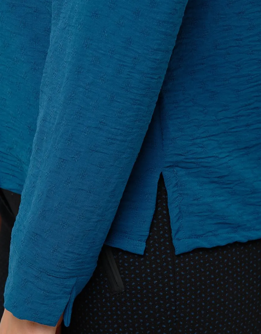 Christine Laure Chemisiers & Blouses|Hauts*Blouse col polo bleu