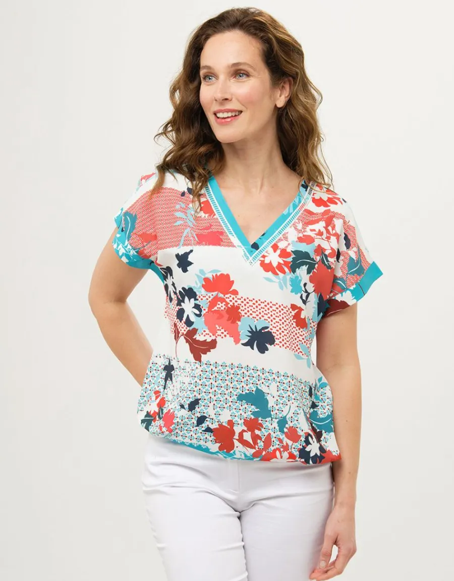 Christine Laure Chemisiers & Blouses|Hauts*Blouse col V fleurie