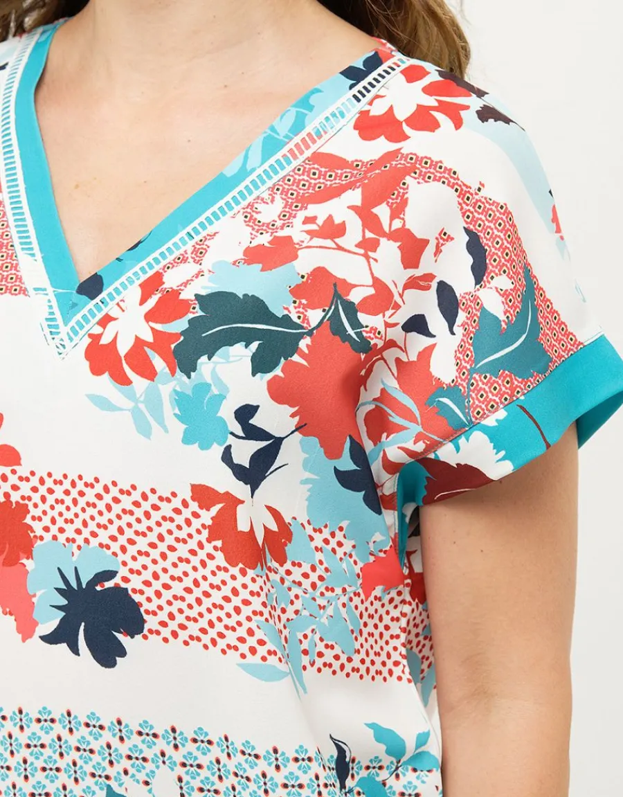 Christine Laure Chemisiers & Blouses|Hauts*Blouse col V fleurie