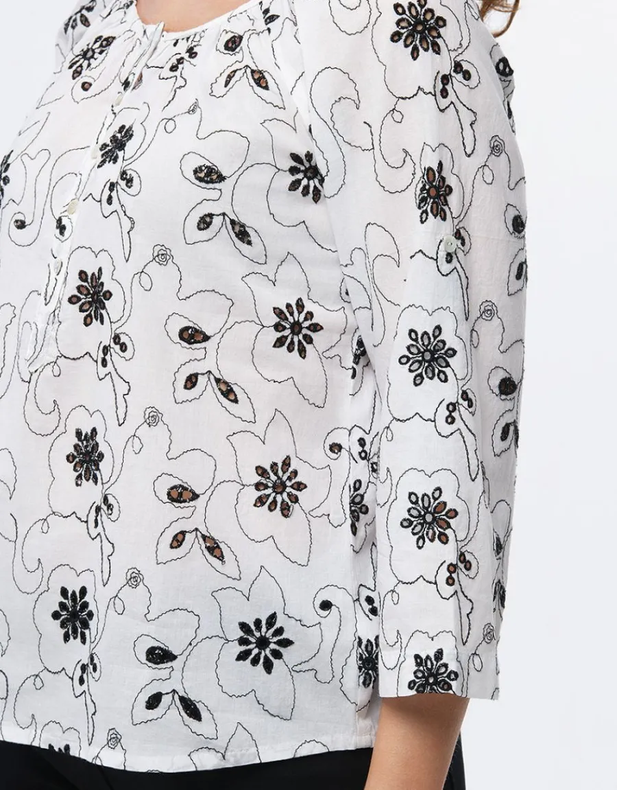 Christine Laure Chemisiers & Blouses|Hauts*Blouse coton broderie