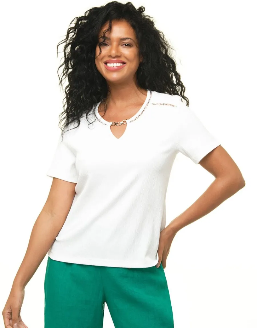 Christine Laure Chemisiers & Blouses|Hauts*Blouse creponnée écru