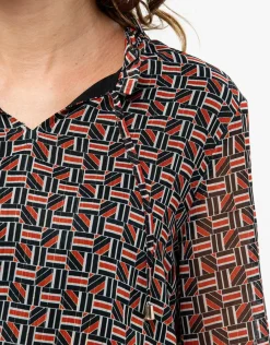 Christine Laure Chemisiers & Blouses|Hauts*Blouse crépon noir rouge