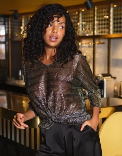 Christine Laure Chemisiers & Blouses|Hauts*Blouse drapée chic noir