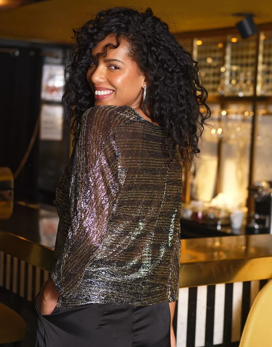 Christine Laure Chemisiers & Blouses|Hauts*Blouse drapée chic noir