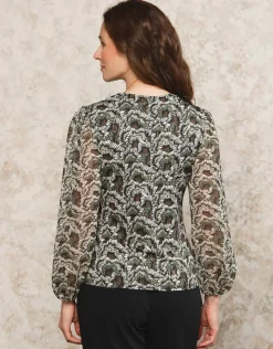 Christine Laure Chemisiers & Blouses|Hauts*Blouse feuillage vert