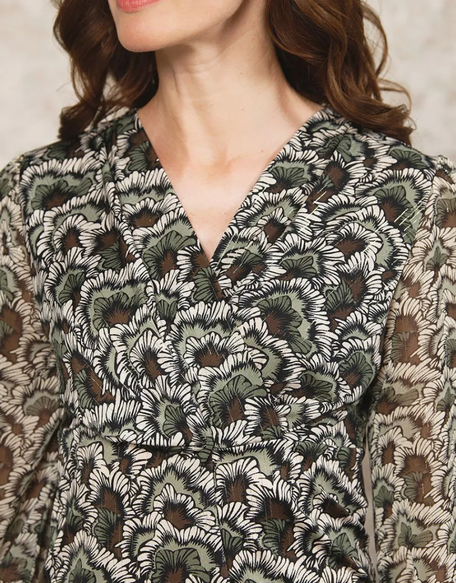 Christine Laure Chemisiers & Blouses|Hauts*Blouse feuillage vert