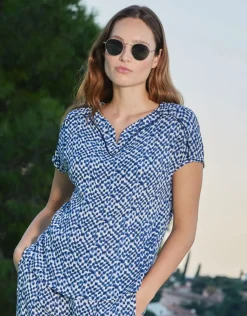 Christine Laure Chemisiers & Blouses|Hauts*Blouse imprimé bleu