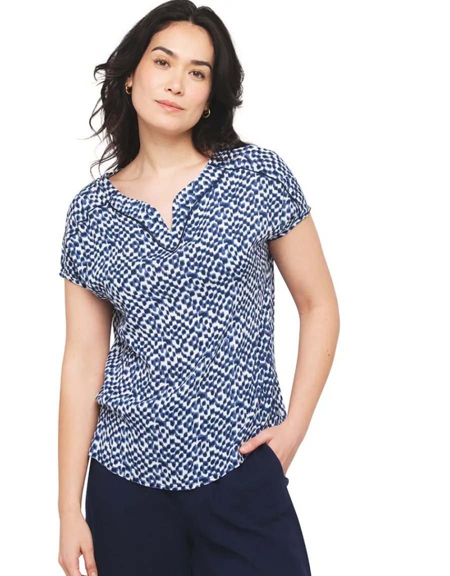 Christine Laure Chemisiers & Blouses|Hauts*Blouse imprimé bleu