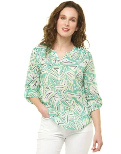 Christine Laure Chemisiers & Blouses|Hauts*Blouse imprimé vert clair