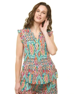 Christine Laure Chemisiers & Blouses|Hauts*Blouse imprimée vert