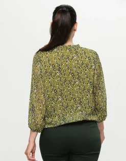 Christine Laure Chemisiers & Blouses|Hauts*Blouse kaki imprimé