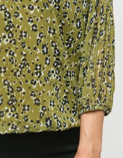 Christine Laure Chemisiers & Blouses|Hauts*Blouse kaki imprimé