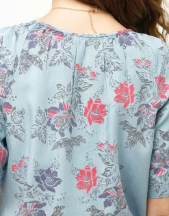 Christine Laure Chemisiers & Blouses|Hauts*Blouse lyocell bleu ciel