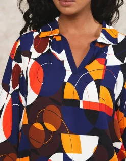 Christine Laure Chemisiers & Blouses|Hauts*Blouse motif bleu