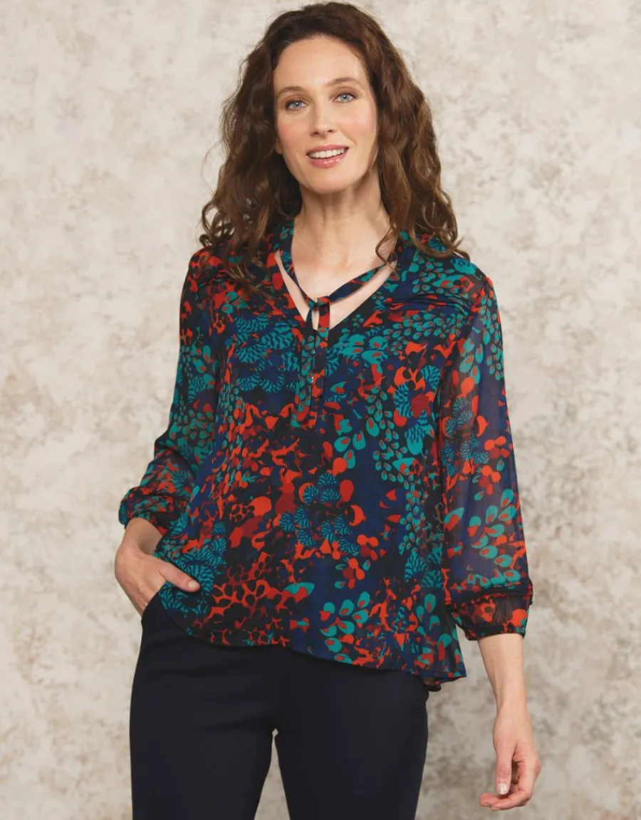 Christine Laure Chemisiers & Blouses|Hauts*Blouse motif bleu