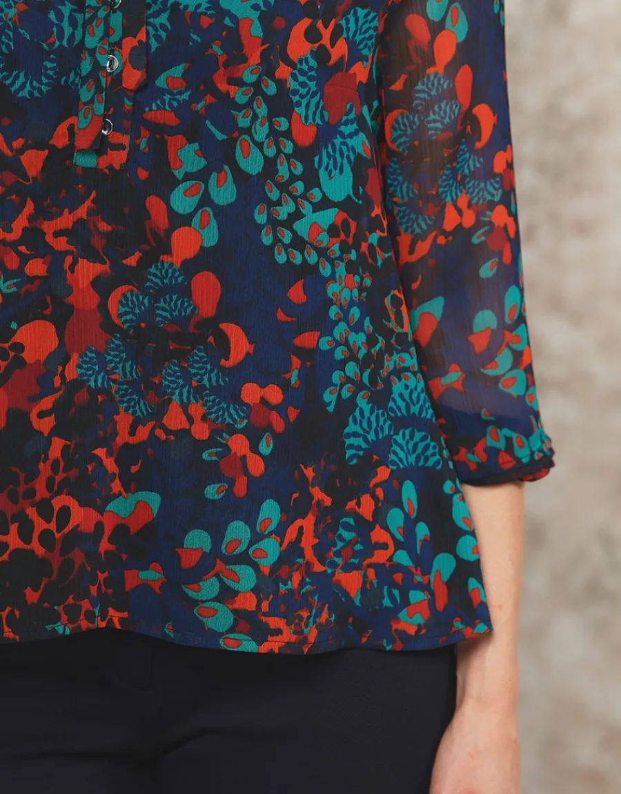 Christine Laure Chemisiers & Blouses|Hauts*Blouse motif bleu