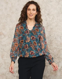 Christine Laure Chemisiers & Blouses|Hauts*Blouse motif floral bleu