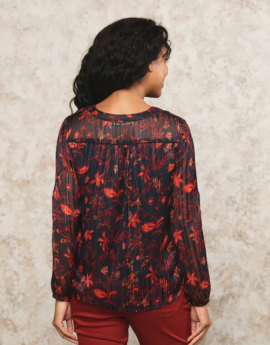Christine Laure Chemisiers & Blouses|Hauts*Blouse motifs noir rouge