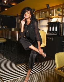 Christine Laure Chemisiers & Blouses|Hauts*Blouse noir à motifs