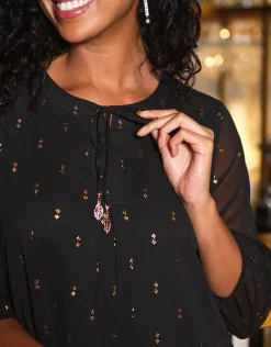 Christine Laure Chemisiers & Blouses|Hauts*Blouse noir à motifs