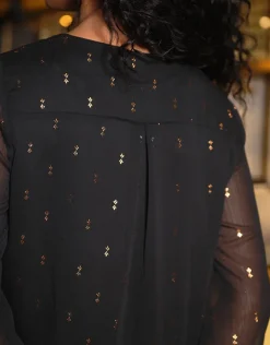 Christine Laure Chemisiers & Blouses|Hauts*Blouse noir à motifs